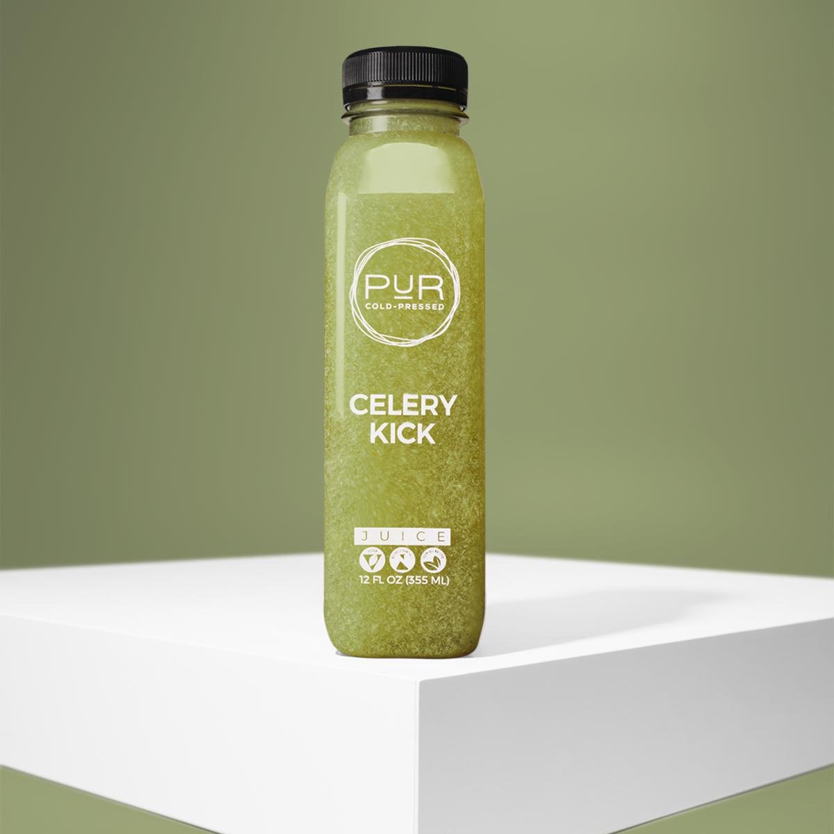 PUR juice cleanse cold pressed juice CELERY KICK Celery Juice Detox | Celery Kick Juice | PUR Individual Juice